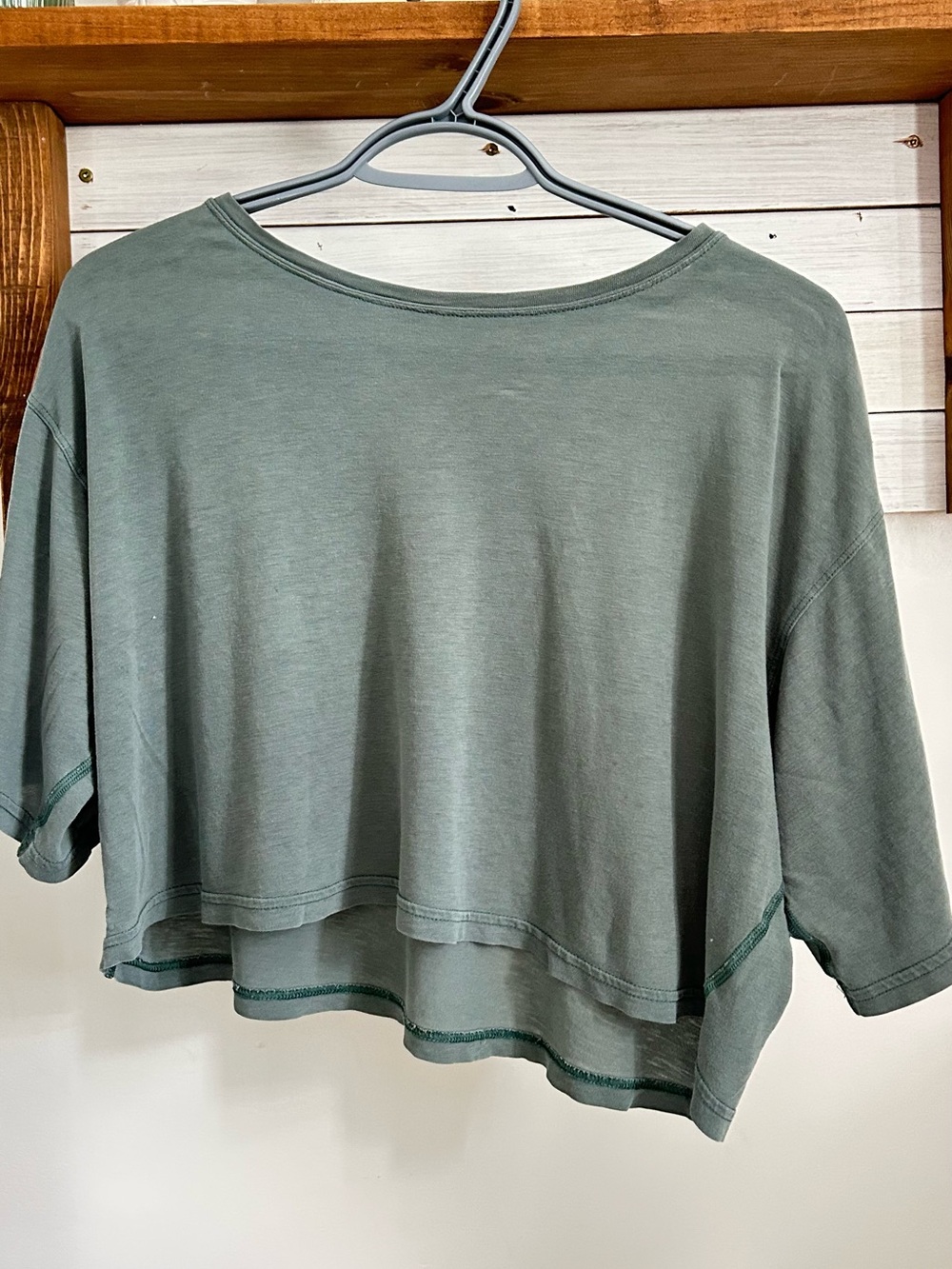 Women's Sage Green Lululemon Cropped Tee